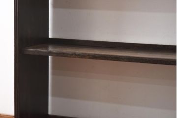 レトロ家具　和製アンティーク　昭和初期　レトロな佇まいが魅力の楔(くさび)式オープンラック(本棚、収納棚、飾り棚)