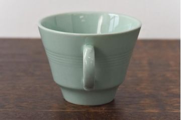 イギリス　Woods Ware(ウッズウェア)　beryl(ベロル)　カップ&ソーサー2客セット(洋食器)(1)