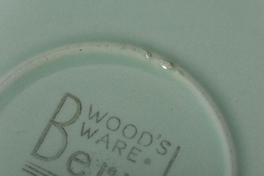 イギリス　Woods Ware(ウッズウェア)　beryl(ベロル)　カップ&ソーサー2客セット(洋食器)(1)