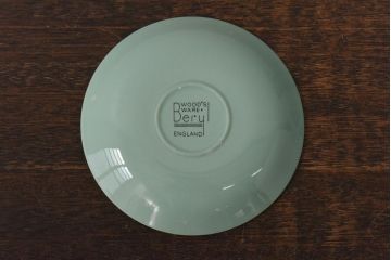 イギリス　Woods Ware(ウッズウェア)　beryl(ベロル)　カップ&ソーサー2客セット(洋食器)(2)