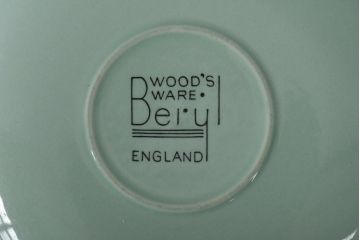 イギリス　Woods Ware(ウッズウェア)　beryl(ベロル)　カップ&ソーサー2客セット(洋食器)(2)