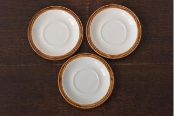 イギリスビンテージ　Poole Pottery(プール・ポタリー)　コンパクトシリーズ　カップ&ソーサー3客セット(3)