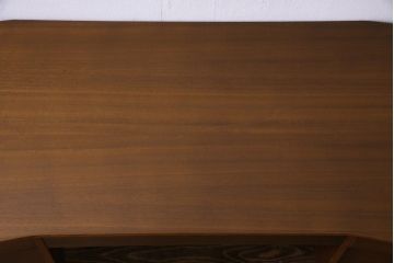 ヴィンテージ家具　イギリスビンテージ　Uniflex Furniture　ウォールナット　木のぬくもり感じる北欧スタイルの両袖デスク(机、在宅ワーク、在宅用作業台、サイドボード)