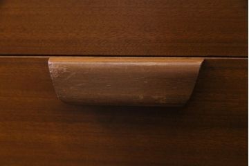 ヴィンテージ家具　イギリスビンテージ　Uniflex Furniture　ウォールナット　木のぬくもり感じる北欧スタイルの両袖デスク(机、在宅ワーク、在宅用作業台、サイドボード)