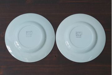 イギリスビンテージ　Woods ware(ウッズウエア)　Beryl(ベロル)　レトロなトリオ2客セット(カップ&ソーサー、プレート)(2)