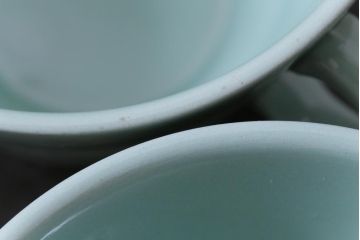 イギリスビンテージ　Woods ware(ウッズウエア)　Beryl(ベロル)　レトロなカップ&ソーサー3客セット