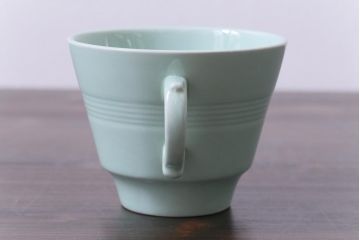 イギリスビンテージ　Woods ware(ウッズウエア)　Beryl(ベロル)　レトロなカップ&ソーサー3客セット