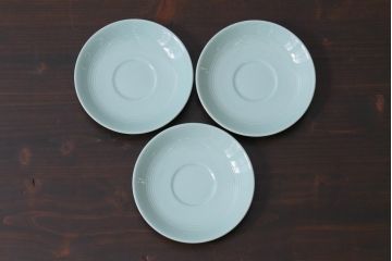 イギリスビンテージ　Woods ware(ウッズウエア)　Beryl(ベロル)　レトロなカップ&ソーサー3客セット