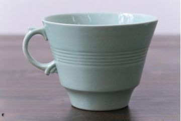 イギリスビンテージ　Woods ware(ウッズウエア)　Beryl(ベロル)　レトロなカップ&ソーサー2客セット(1)