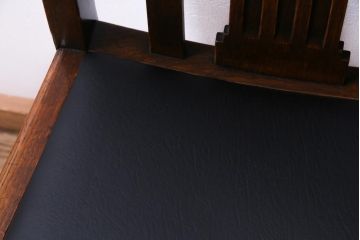 アンティーク家具　イギリスアンティーク　アールデコ様式　高級感のあるシンプルなダイニングチェア(椅子)(1)