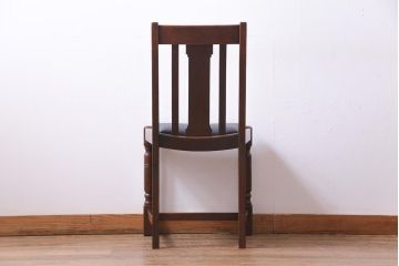 アンティーク家具　イギリスアンティーク　アールデコ様式　高級感のあるシンプルなダイニングチェア(椅子)(1)