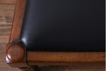 アンティーク家具　イギリスアンティーク　アールデコ様式　高級感のあるシンプルなダイニングチェア(椅子)(3)