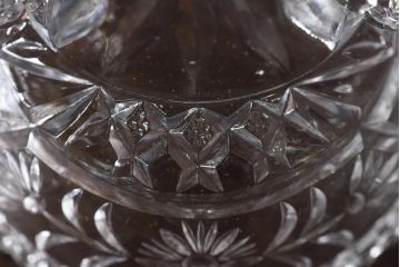 アンティーク雑貨　イギリスビンテージ　クラシカルで美しい脚付きガラスボウル(小鉢)