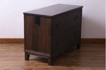 レトロ家具　昭和初期　脚付きリメイク　桐材　上品なレトロスタイルにおすすめな箪笥ローボード(リビングボード、衣装箪笥、桐箪笥、桐たんす)(1)