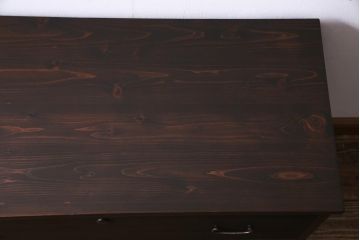 レトロ家具　昭和初期　脚付きリメイク　桐材　上品なレトロスタイルにおすすめな箪笥ローボード(リビングボード、衣装箪笥、桐箪笥、桐たんす)(1)