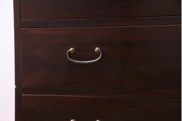 アンティーク家具　昭和初期　漆塗り　ケヤキ材　上品な和の空間を演出するリメイク箪笥ローボード(リビングボード、衣装箪笥)