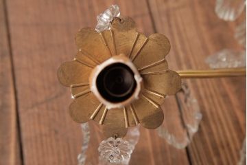 フランスアンティーク　クリスタルガラスがまばゆく煌めくシャンデリア(6灯、天井照明、吊り下げ照明)