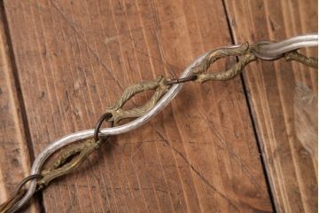 フランスアンティーク　クリスタルガラスがまばゆく煌めくシャンデリア(6灯、天井照明、吊り下げ照明)