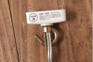 フランスアンティーク　キラキラとした輝きが美しいガラスドロップシャンデリア(3灯、天井照明、吊り下げ照明)