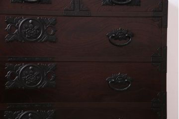 中古　国産　民芸家具　気品漂う和の空間づくりに活躍するチェスト(箪笥、和タンス、引き出し)