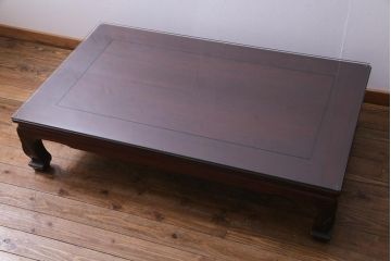 中古　大阪唐木指物家具　中森喜三郎作　紫檀　格式のある空間づくりにぴったりな座卓(ローテーブル)