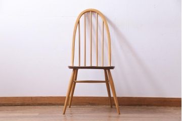 ヴィンテージ家具　イギリスビンテージ　ERCOL(アーコール)　ナチュラルな木味が魅力的なクエーカーチェア(椅子)(1)