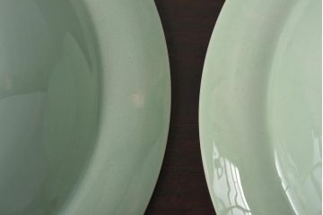 イギリスビンテージ　Woods ware(ウッズウエア)　Beryl(ベロル)　スーププレート3枚セット(シリアルボウル、深皿)(1)