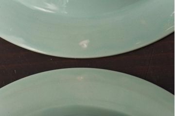 イギリスビンテージ　Woods ware(ウッズウエア)　Beryl(ベロル)　スーププレート3枚セット(シリアルボウル、深皿)(3)
