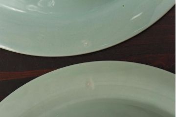 イギリスビンテージ　Woods ware(ウッズウエア)　Beryl(ベロル)　スーププレート3枚セット(シリアルボウル、深皿)(3)