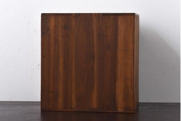 レトロ家具　昭和レトロ　桐材　真鍮金具　櫛型の引手が味のあるシンプルな小引き出し(小物収納)(2)