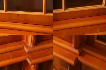 中古　イギリス輸入家具　エドワーディアン様式　存在感のある4枚扉のブックケース(キャビネット、飾り棚、本箱)