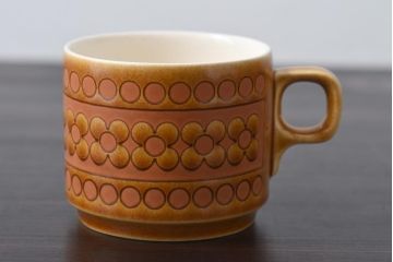イギリスビンテージ　HORNSEA(ホーンジー)　Saffron(サフラン)　レトロでかわいらしいトリオ3客セット(2)