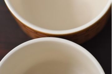 イギリスビンテージ　HORNSEA(ホーンジー)　Saffron(サフラン)　レトロでかわいらしいトリオ3客セット(2)