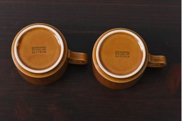 イギリスビンテージ　HORNSEA(ホーンジー)　Saffron(サフラン)　レトロでかわいらしいトリオ2客セット