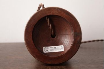 中古　たくみ工芸　ケヤキ・栗材　丸傘電気スタンド(デスクスタンド、置き型照明)