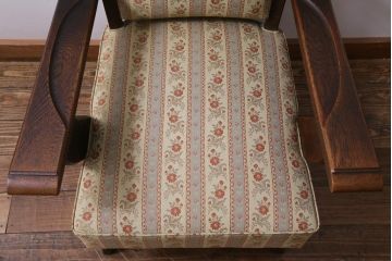 中古　神戸洋家具　永田良介商店　あたたかな雰囲気が魅力的なアームソファ(一人掛け)(定価約30万円)