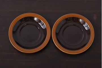 イギリスビンテージ　HORNSEA(ホーンジー)　BRONTE(ブロンテ)シリーズ　トリオ2客セット(カップ、ソーサー、プレート、洋食器)