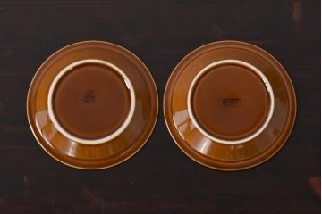 イギリスビンテージ　HORNSEA(ホーンジー)　BRONTE(ブロンテ)シリーズ　トリオ2客セット(カップ、ソーサー、プレート、洋食器)