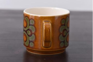 イギリスビンテージ　HORNSEA(ホーンジー)　BRONTE(ブロンテ)シリーズ　トリオ2客セット(カップ、ソーサー、プレート、洋食器)(1)
