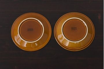 イギリスビンテージ　HORNSEA(ホーンジー)　BRONTE(ブロンテ)シリーズ　トリオ2客セット(カップ、ソーサー、プレート、洋食器)(1)