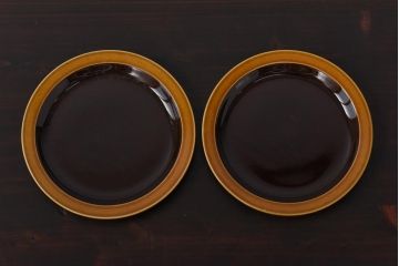 イギリスビンテージ　HORNSEA(ホーンジー)　BRONTE(ブロンテ)シリーズ　トリオ2客セット(カップ、ソーサー、プレート、洋食器)(1)