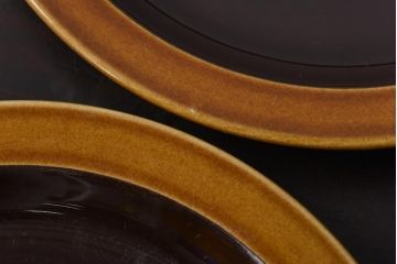 イギリスビンテージ　HORNSEA(ホーンジー)　BRONTE(ブロンテ)シリーズ　トリオ2客セット(カップ、ソーサー、プレート、洋食器)(1)