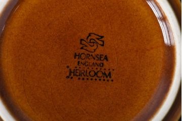 イギリスビンテージ　HORNSEA(ホーンジー)　HEIRLOOM(エアルーム)　カップ&ソーサー3客セット(洋食器)