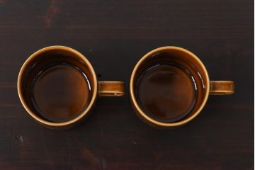 イギリスビンテージ　HORNSEA(ホーンジー)　HEIRLOOM(エアルーム)　カップ&ソーサー2客セット(洋食器)(3)