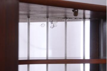 ヴィンテージ家具　北欧ビンテージ　デンマーク製　ローズウッドの美しい木肌が高級感漂うコーナーキャビネット(収納棚、戸棚)