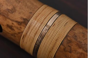アンティーク雑貨　都山流　河野玉水　尺八　金歌口　金中継ぎ(定価約70万円)