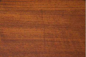 ヴィンテージ家具　北欧ビンテージ　チーク材　木のぬくもり感じるスクエアモチーフのワークデスク(両袖机、在宅ワーク、在宅用)