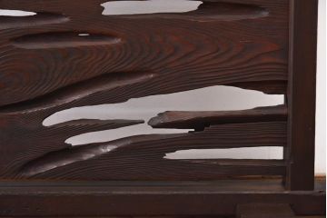昭和初期　浮造のような木目を楽しめる衝立(つい立て、パーテーション)