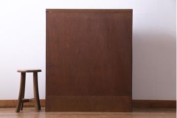 アンティーク家具　イギリスアンティーク　オーク材　2種類の引き出しが便利な薄型シャツケース(チェスト、ドロワー、引き出し)