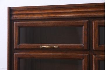 アンティーク家具　イギリスアンティーク　オーク材　引き戸付きのレトロな薄型シャツケース(チェスト、ドロワー、引き出し)(1)